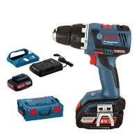 BOSCH GSR 18 V-EC gręžtuvas - suktuvas 2x2 Ah L-Boxx